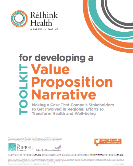 Rethink health for developing a value proposition narrative.